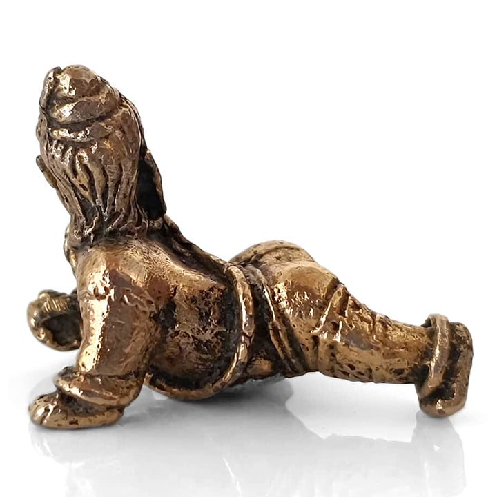 Bal Ganesha Statue (1 Inch) | Handcrafted Brass Ganesha Idol for Home Temple | Brass Lord Ganpati for Pooja Room & Good Luck