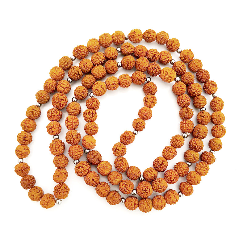 7mm Rudraksha Mala Necklace | 108 beads Rudraksha Mala for Health Benefits
