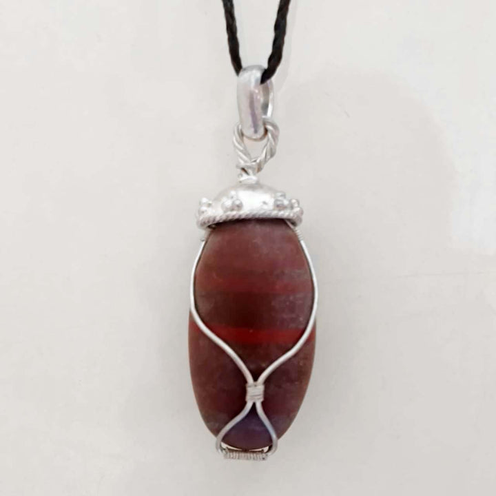 Narmadeshwar Lingam Snake Pendant, Original Narmadeshwar Shivling Silver Pendant | Brown Narmadeshwar Shiva Lingam | Narmada Shivling