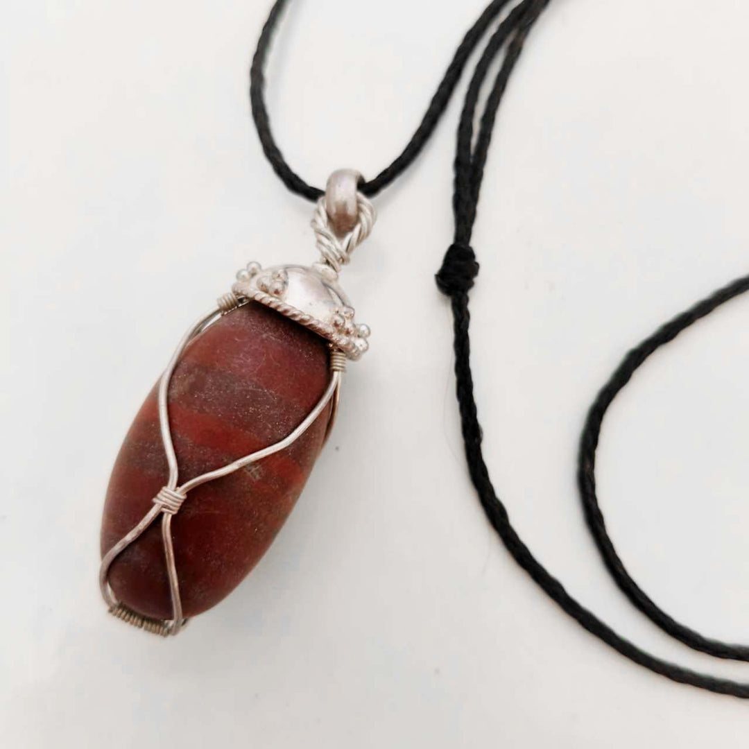 Narmadeshwar Lingam Snake Pendant, Original Narmadeshwar Shivling Silver Pendant | Brown Narmadeshwar Shiva Lingam | Narmada Shivling