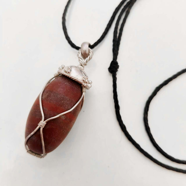 Narmadeshwar Lingam Snake Pendant, Original Narmadeshwar Shivling Silver Pendant | Brown Narmadeshwar Shiva Lingam | Narmada Shivling