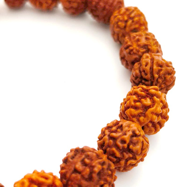 10 mm Rudraksha Beads Mala Bracelet in Elastic Thread | Rudraksha Wrist Bracelet for all ages