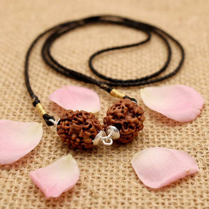 Cancer (Kark) Emotional Balance & Assets Bundle - 3 & 2 Mukhi Rudraksha Medium Copper Cap