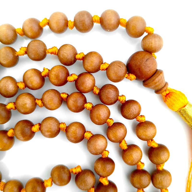 White Chandan Mala 7 mm