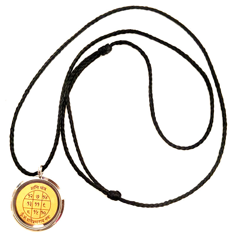 Saturn Locket Yantra Pendant on Bhoj Patra | Siddh Shani Yantra Locket In Stainless steel | Energised Saturn Planet Yantra Stainless steel Locket
