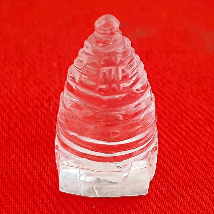 Crystal Sphatik Shree Yantra, Quartz Sri yantra ( 10 - 12 Grams )