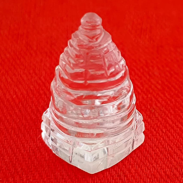 Crystal Sphatik Shree Yantra, Quartz Sri yantra ( 10 - 12 Grams )