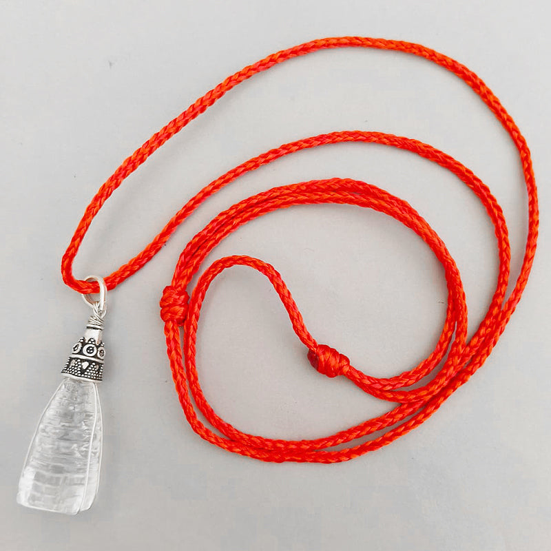 Shree Yantra Pendulum, Sphatik Crystal Shri Yantra Silver Pendant