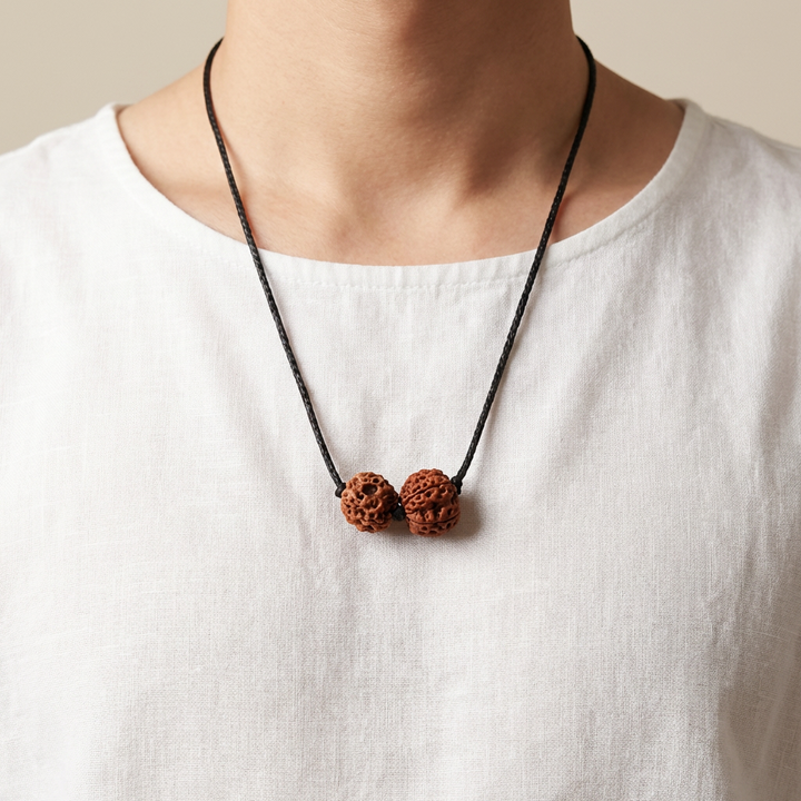 Pisces (Meen) Wisdom & Protection Bundle - 5 & 3 Mukhi Rudraksha Large In Thread