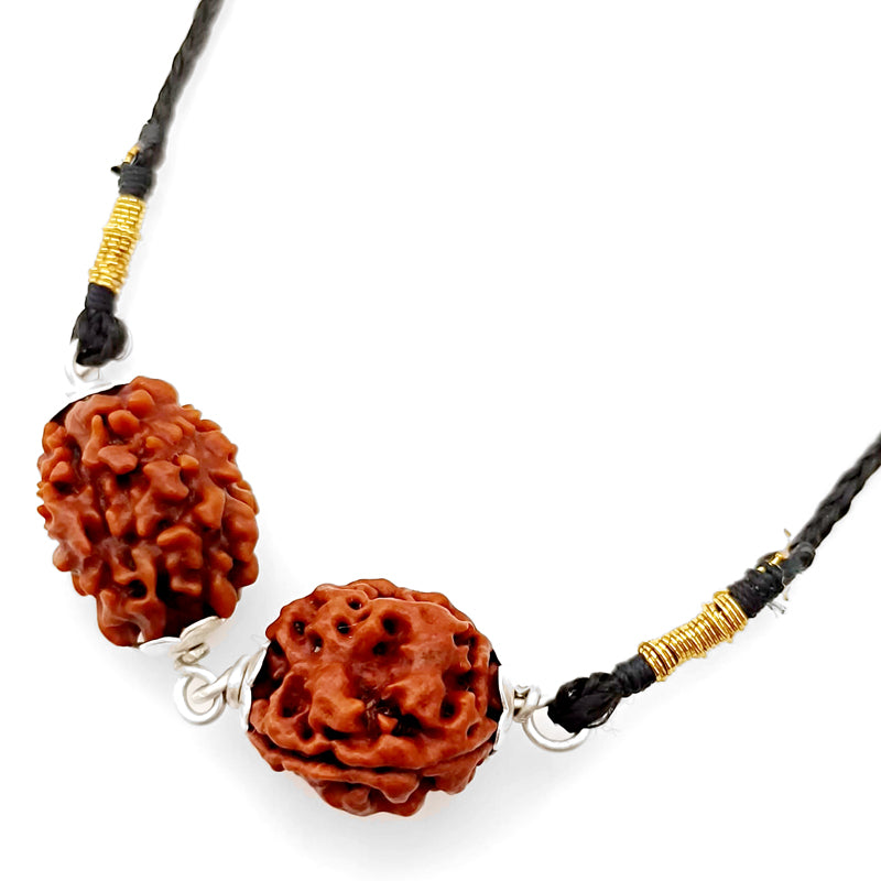 Cancer (Kark) Emotional Balance & Assets Bundle - 3 & 2 Mukhi Rudraksha
