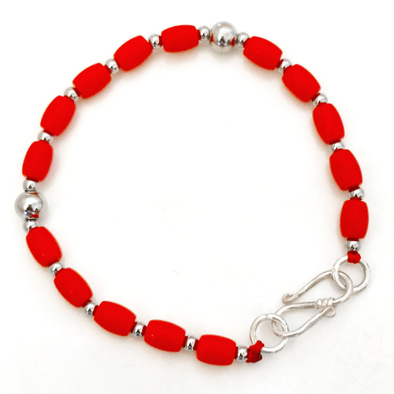 Red Coral Moonga Beads Bracelet