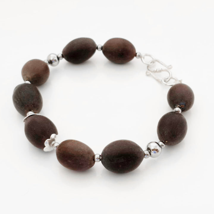 Lotus Seed Beads Bracelet with Stainless Steel Accessories | Kamal Gatta Bead Stainless Steel Designer Bracelet | MahaLakshmi Bracelet