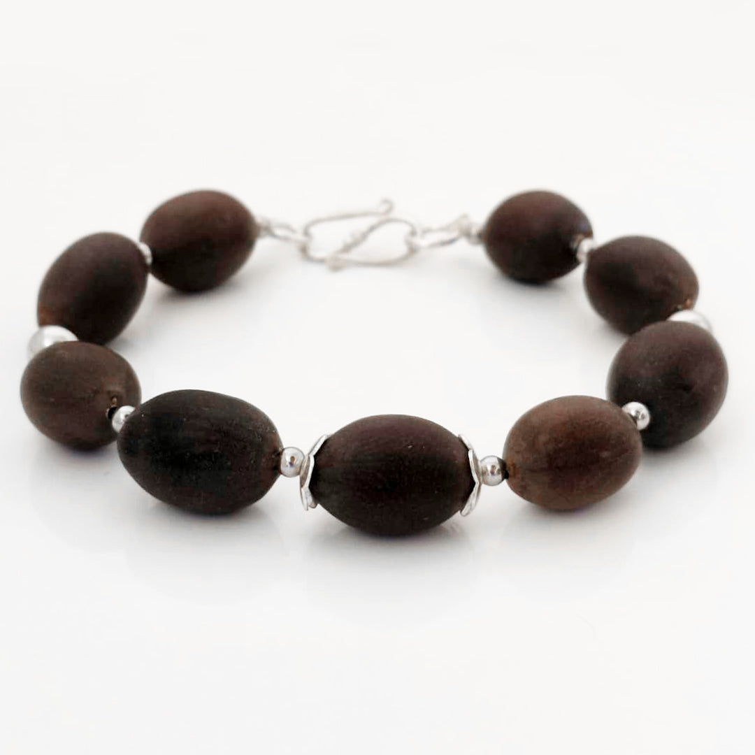 Lotus Seed Beads Bracelet with Stainless Steel Accessories | Kamal Gatta Bead Stainless Steel Designer Bracelet | MahaLakshmi Bracelet