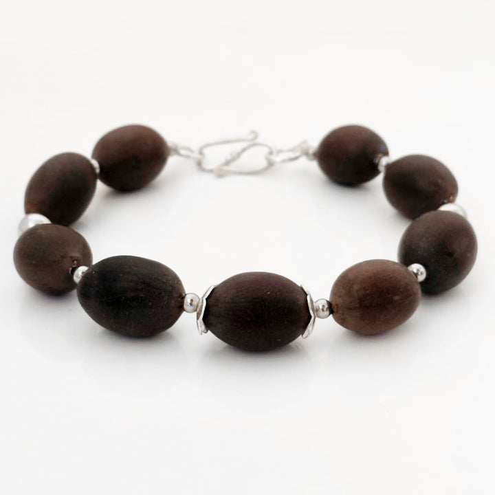 Lotus Seed Beads Bracelet with Stainless Steel Accessories | Kamal Gatta Bead Stainless Steel Designer Bracelet | MahaLakshmi Bracelet