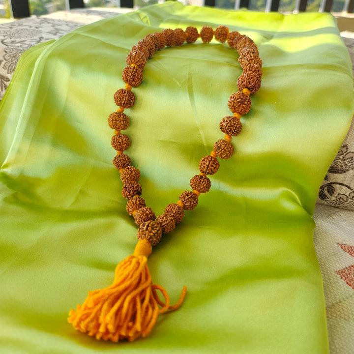 Original 8 Mukhi Nepalese Rudraksha Kantha for Obstacle Removal & Success | 36+1 Beads