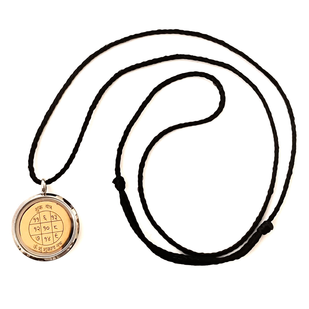 Venus Locket Yantra Pendant on Bhoj Patra | Siddh Shukra Yantra Locket In Stainless Steel | Energised Shukra Planet Yantra Stainless Steel Locket