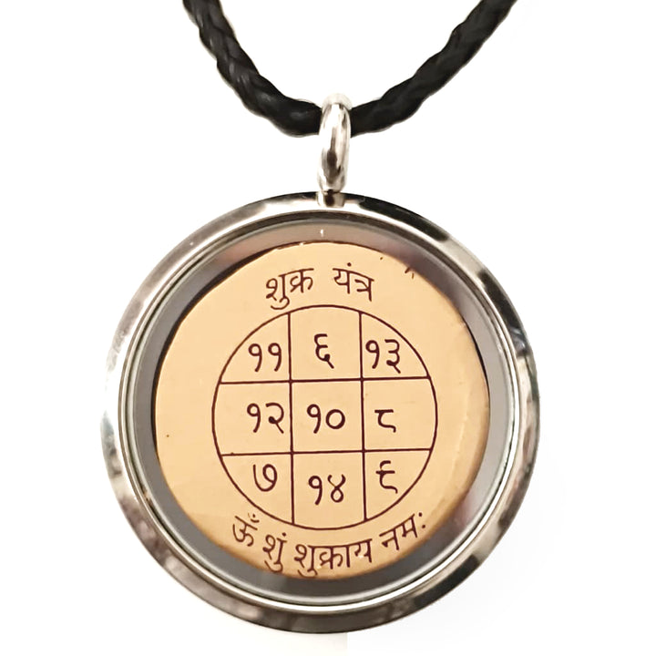 Venus Locket Yantra Pendant on Bhoj Patra | Siddh Shukra Yantra Locket In Stainless Steel | Energised Shukra Planet Yantra Stainless Steel Locket