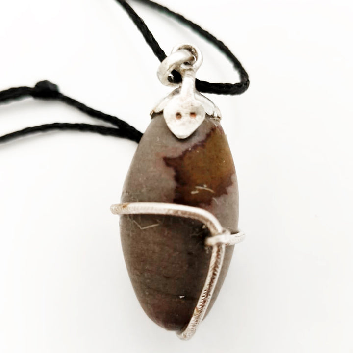Narmadeshwar Lingam Snake Pendant | Original Narmadeshwar Shivling Silver Om Pendant | Narmedashwer Shiva Lingam | Narmada Shivling
