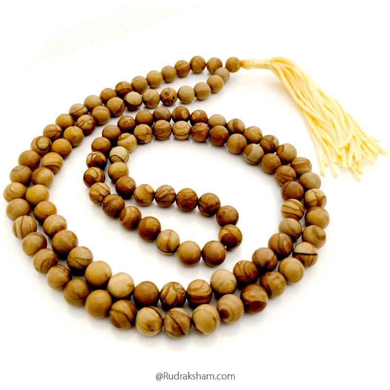 Camel Agate Mala |  Yellow Camel Agate Gemstone Mala Necklace | Yellow Hakik Rosary | Camel Agate Benefits, Uses and Price