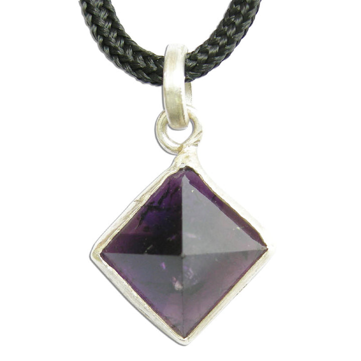 Natural Amethyst Pyramid Pendant | Amethyst Crystal Pyramid Pendant | Amethyst Stone Pyramid Pendant for Reiki Healing