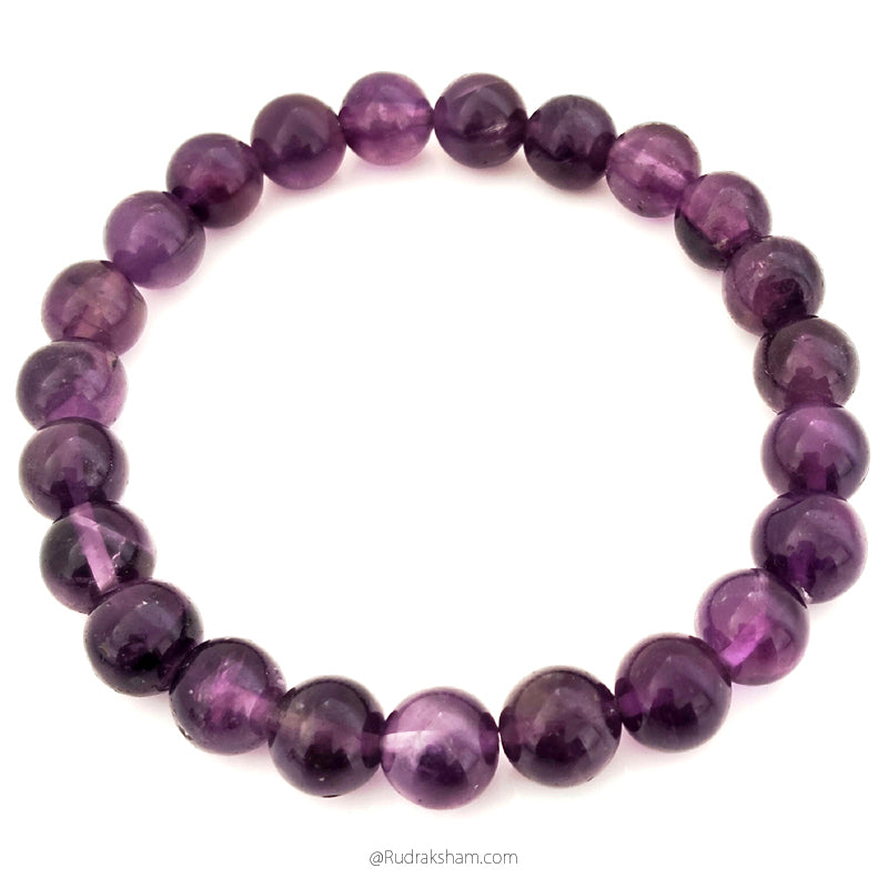 Amethyst Bracelet In Elastic