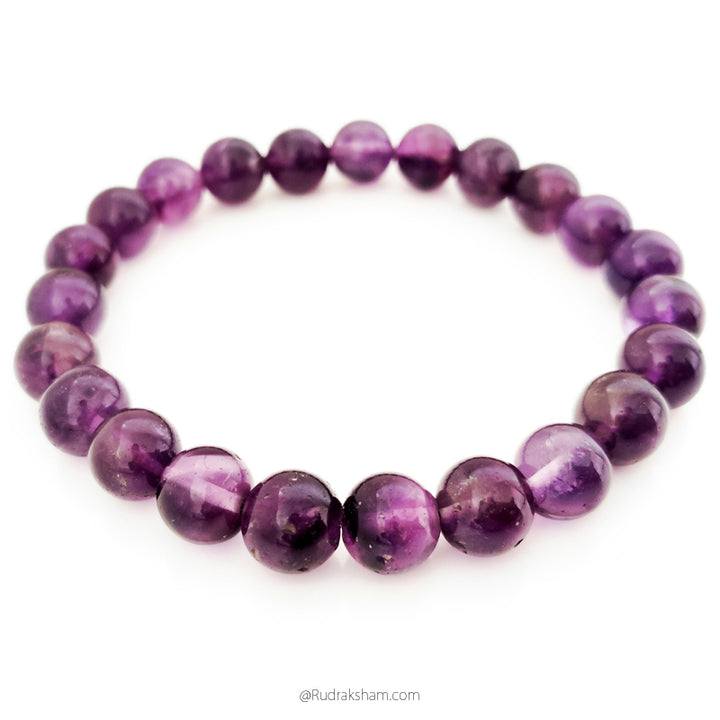 Amethyst Bracelet In Elastic