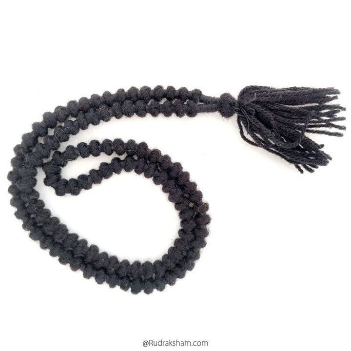 Wool Mala | Woolen mala | Ram wool mala | Handmade Knotted Light Weight Buddhist Wool Mala Rosary 108 Beads 7-8 mm | Wool Wrist mala