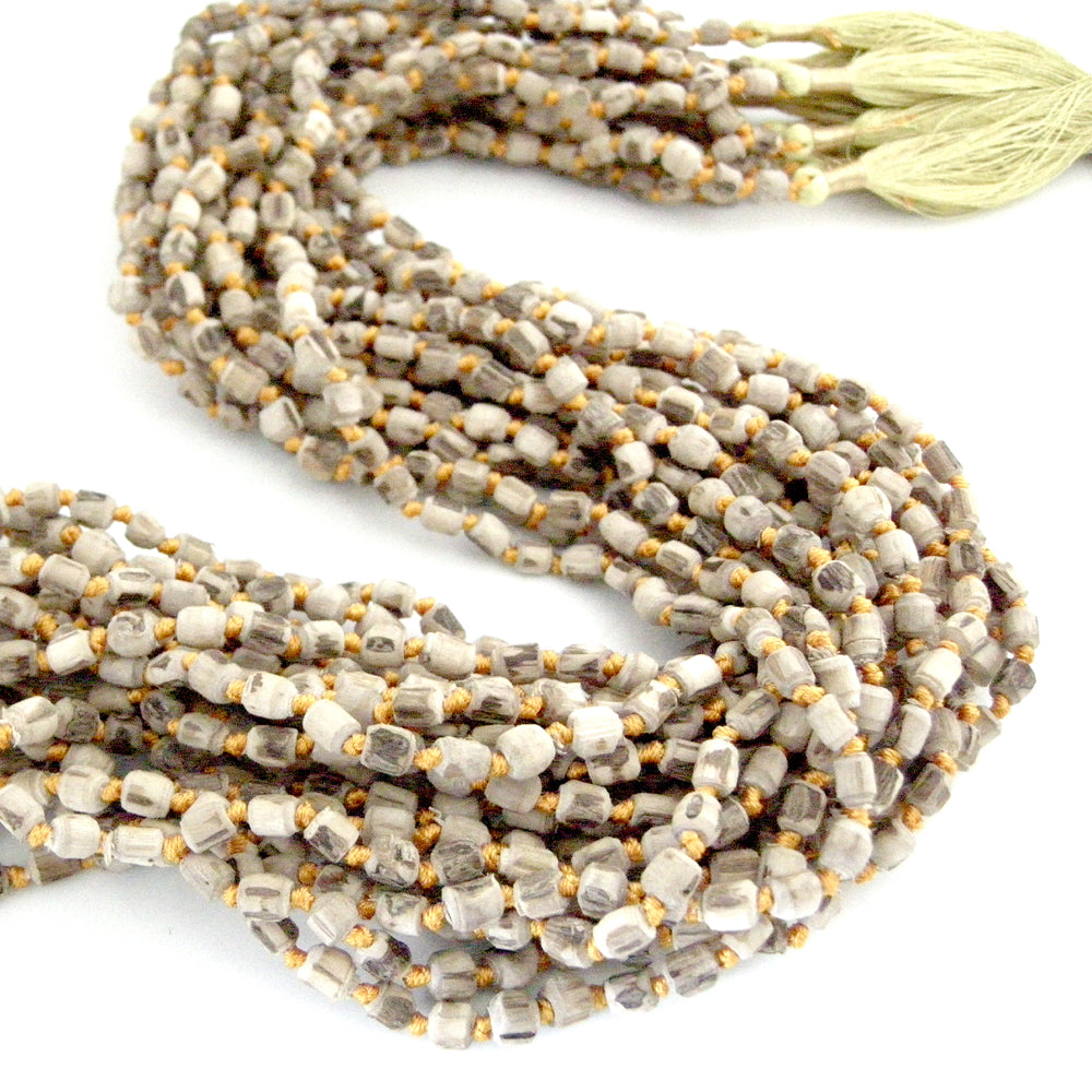  7 mm Black Tulsi / Tulasi Mala | Wholesale Pack of 10 Japa Mala Rosary of Basil Seed Beads