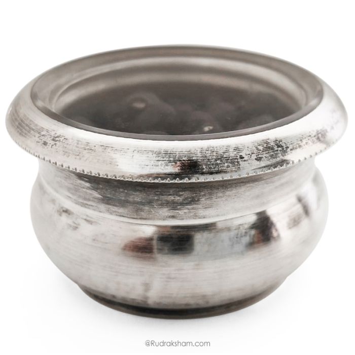 Black Chirmi Beads in Silver Box, Black Gunja Seeds, Kaali Gunja Beads 11, 21, 51 and 71 beads Set in box, To remove Black Magic & Evil, Bring Good Luck and Wealth