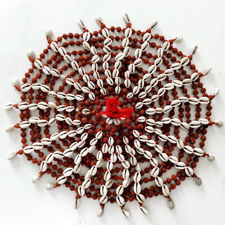 Rudraksha Kauri Hat | Rudraksha Cowry Meditation Cap | Rudraksha Cowrie Beads Cap | Rudraksha Kaudi Topi