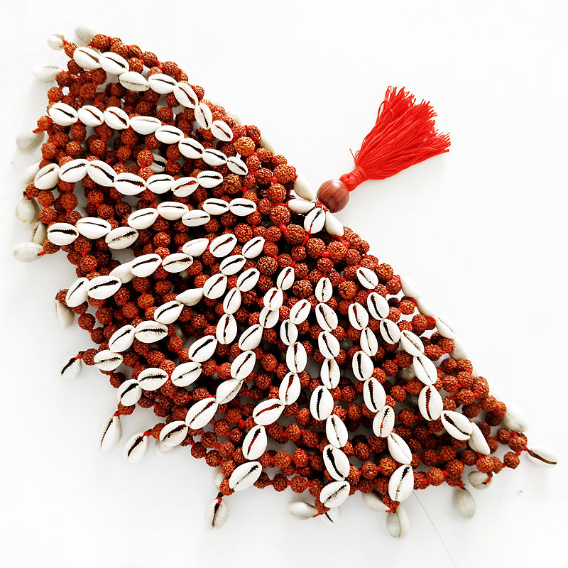 Rudraksha Kauri Hat | Rudraksha Cowry Meditation Cap | Rudraksha Cowrie Beads Cap | Rudraksha Kaudi Topi