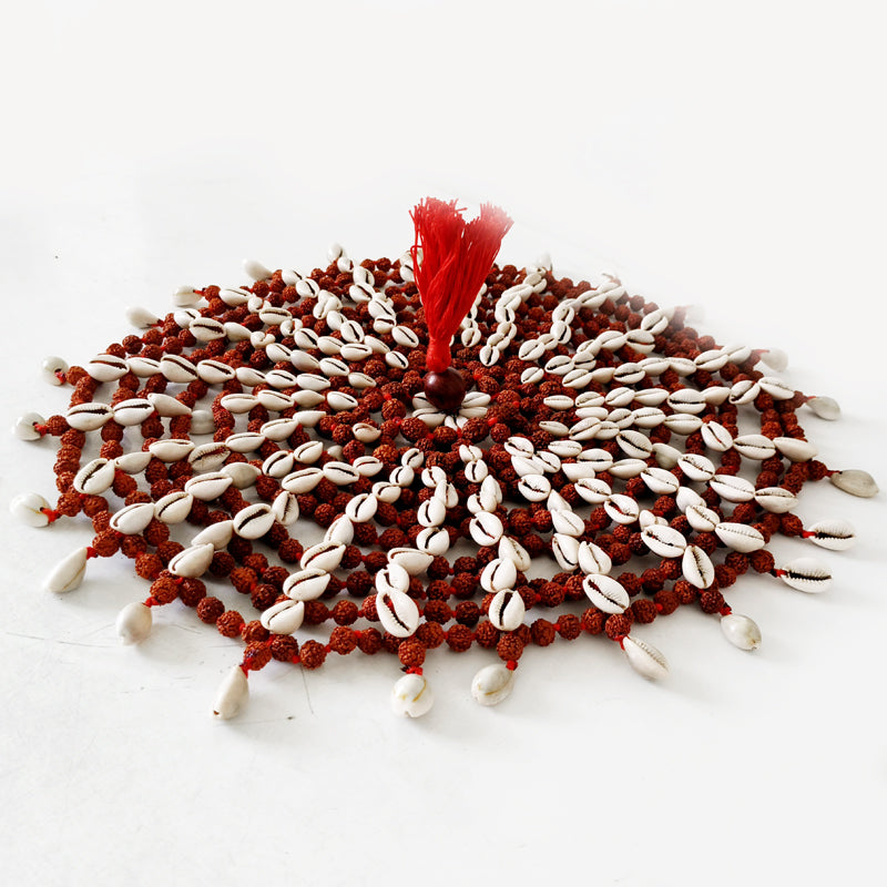 Rudraksha Kauri Hat | Rudraksha Cowry Meditation Cap | Rudraksha Cowrie Beads Cap | Rudraksha Kaudi Topi