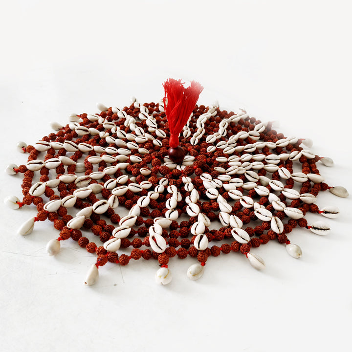 Rudraksha Kauri Hat | Rudraksha Cowry Meditation Cap | Rudraksha Cowrie Beads Cap | Rudraksha Kaudi Topi