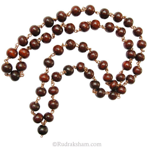  Red Chandan Mala In Copper