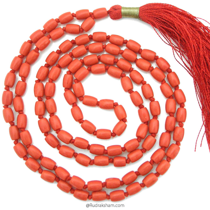 Coral Mala - Drum Shaped