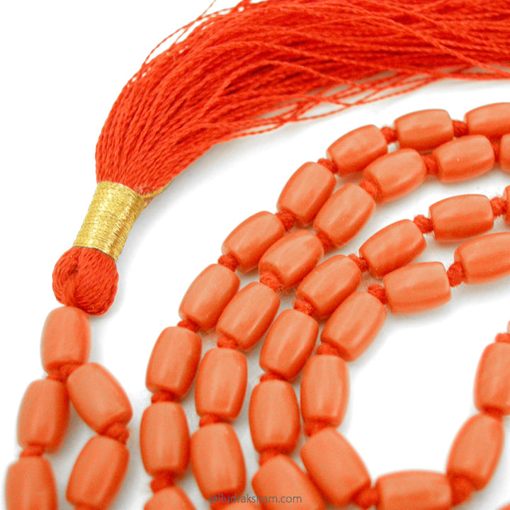  Coral Mala - Drum Shaped