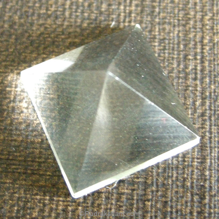 Quartz - Crystal Pyramid | Natural Sphatik Pyramid | Crystal - Quartz - Sphatik Stone Pyramid for Reiki Healing | Quartz / Sphatik  Vastu Pyramid 