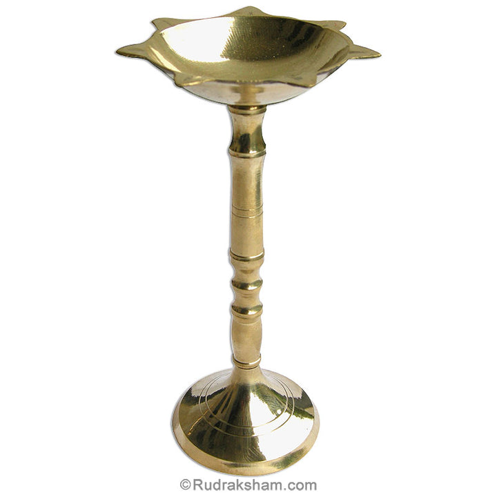 Deepak with Stand / Oil Lamp Diya Stand For Pooja / Brass Metal Deepak on Stand