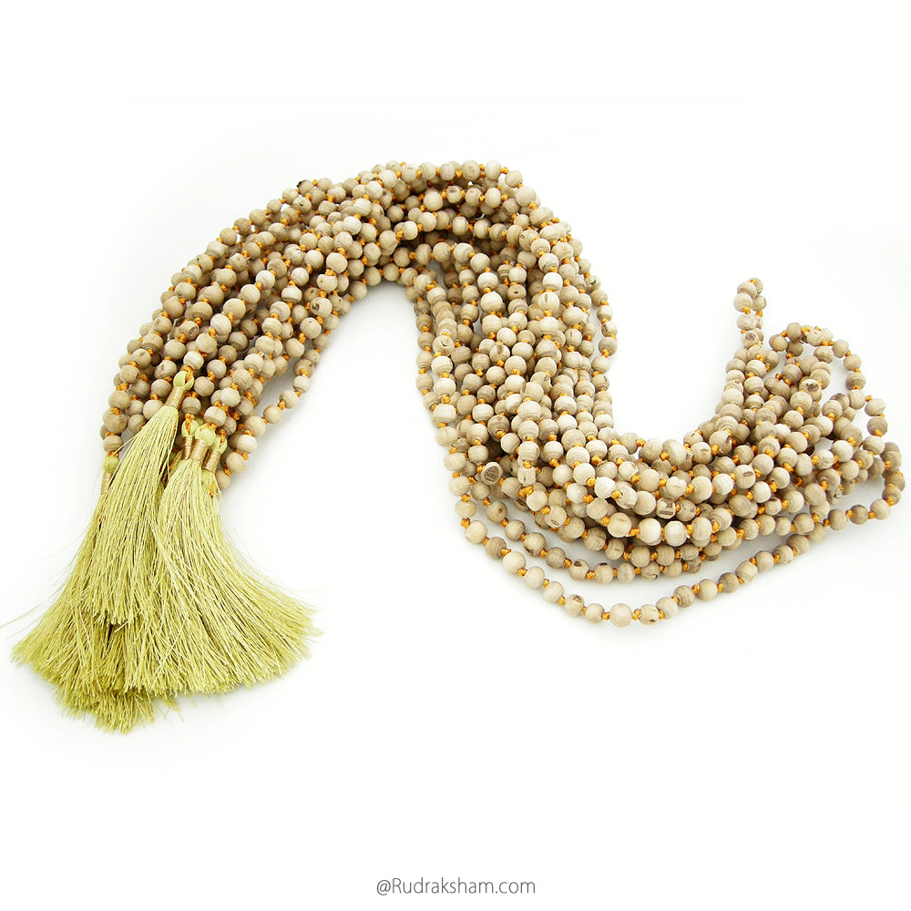 Tulsi Mala Rosary / Tulasi Mala  - 108 + 1 Beads Basil Seeds Mala Wholesale pack | 10 Japa Mala Pack of Tulsi Beads