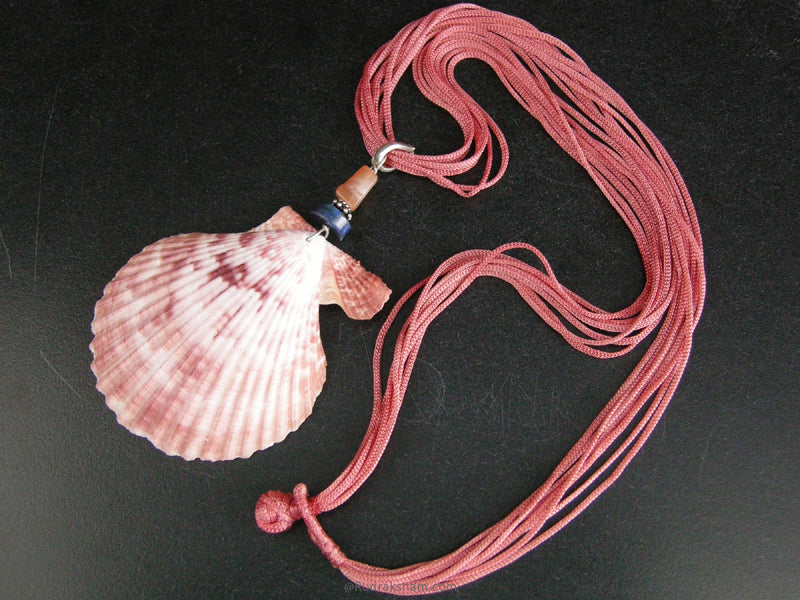 Seashell Seep Pendant And Rudraksha Necklace