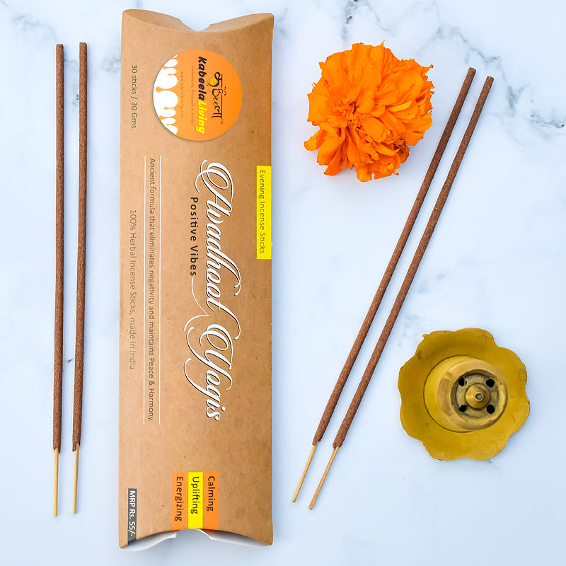 Pack of 5 Herbal Evening Incense Sticks / Agarbatti ( 150 Sticks ) – Avadhoot Yogis from the house of Kabeela Living