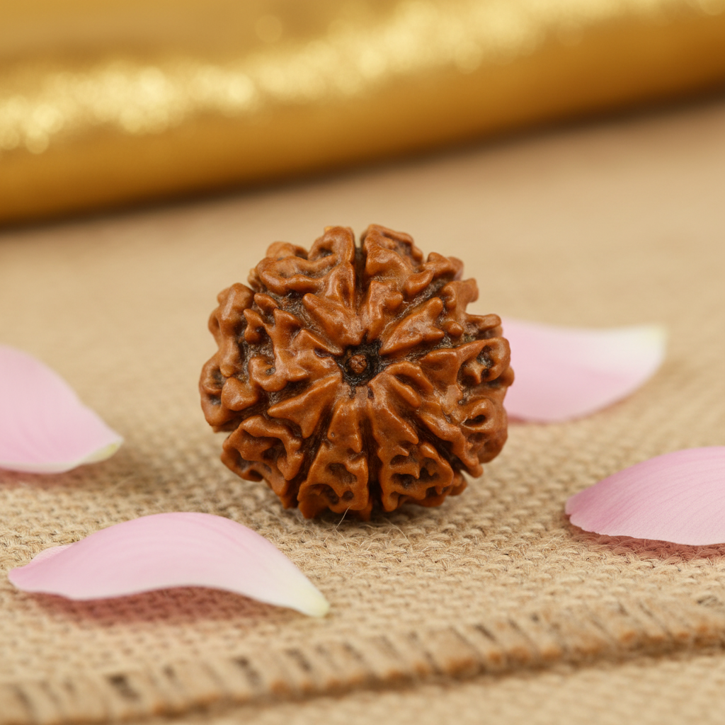 Original 8 Mukhi Rudraksha from Nepal - Energised, Best Price Online Medium Only Bead