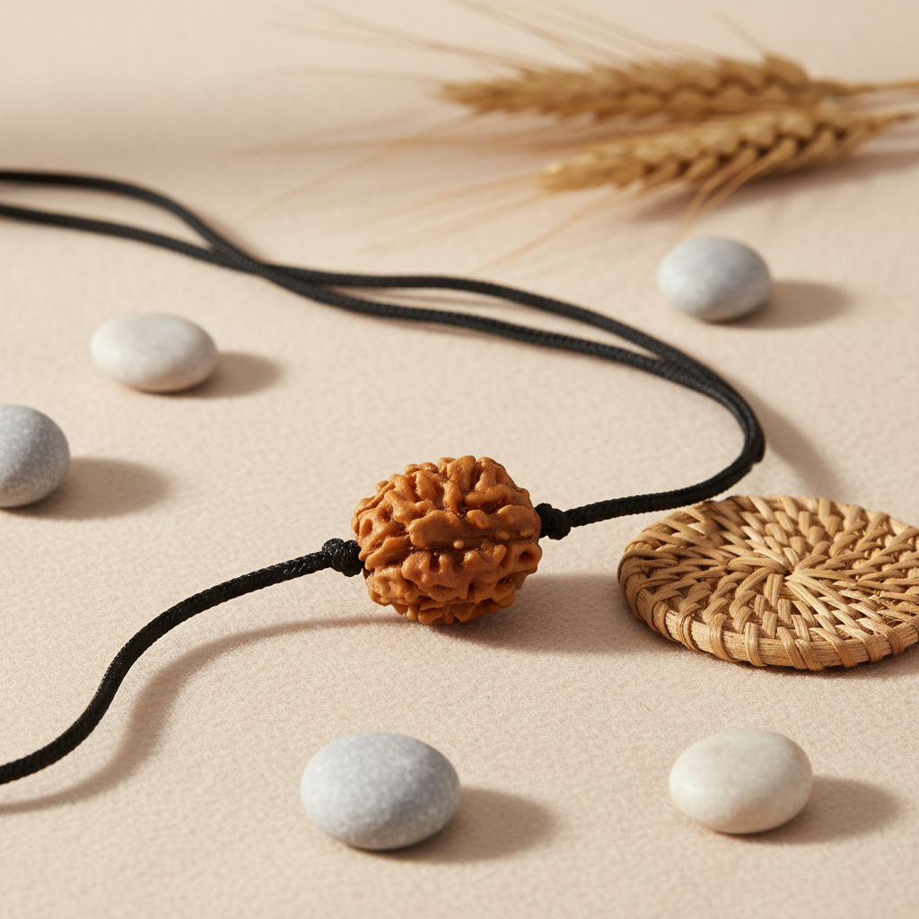 2 Mukhi Rudraksha Bead: Unity & Harmony (Indian / Nepal Origin) INDIA In Thread