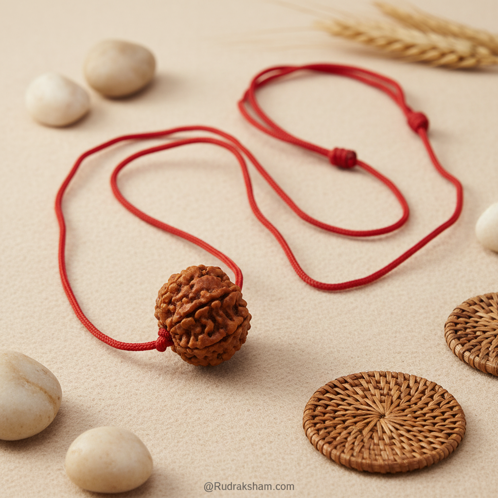 Original 13 Mukhi Rudraksha from Nepal – Power of Attraction & Desire Medium In Thread