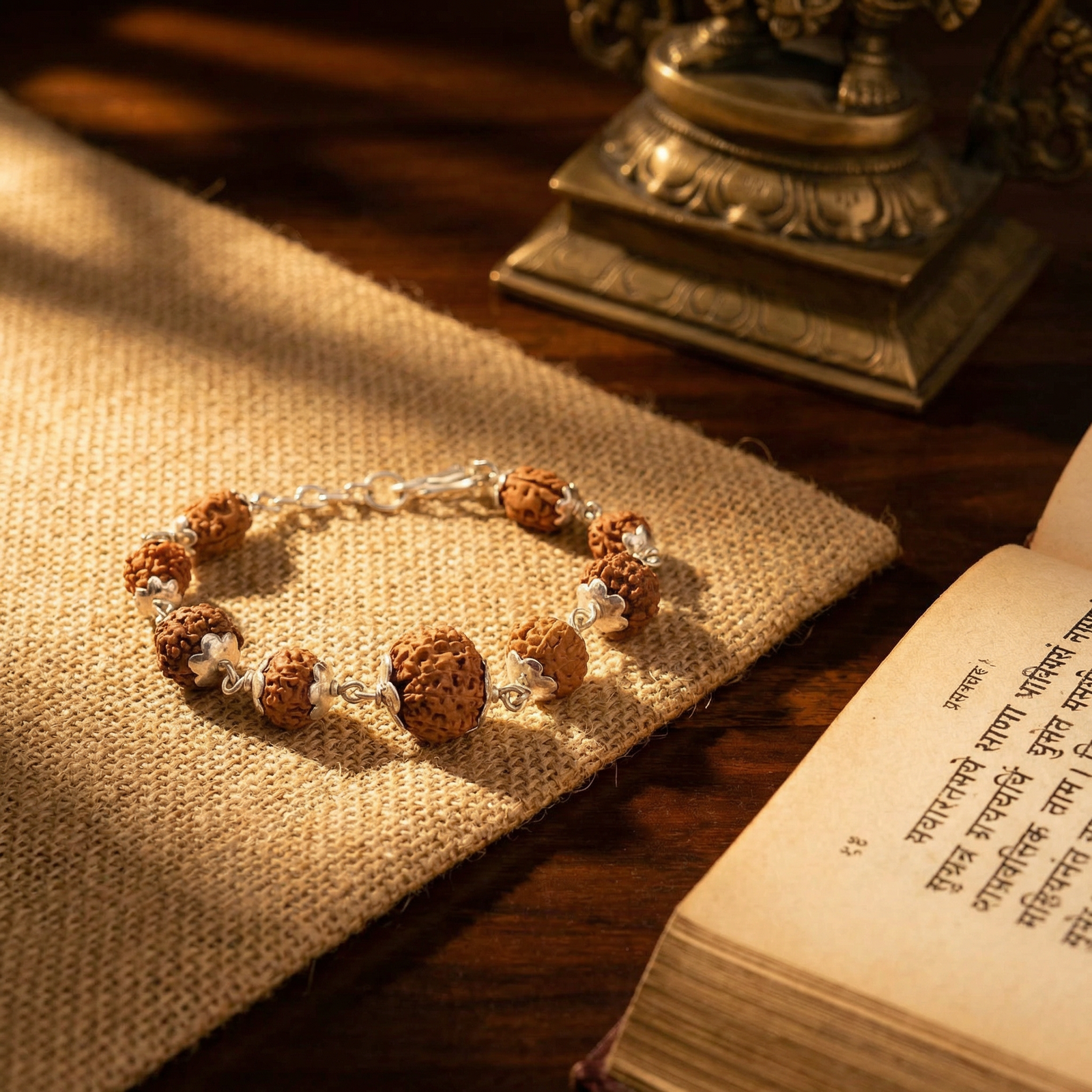 Navgrah Rudraksha Bracelet in Silver | 2 Mukhi, 3 Mukhi, 4 Mukhi, 5 Mukhi, 6 Mukhi, 7 Mukhi, 8 Mukhi, 9 Mukhi, 12 Mukhi Java Rudraksha Beads Bracelet | To Pacify all the Nine Planets