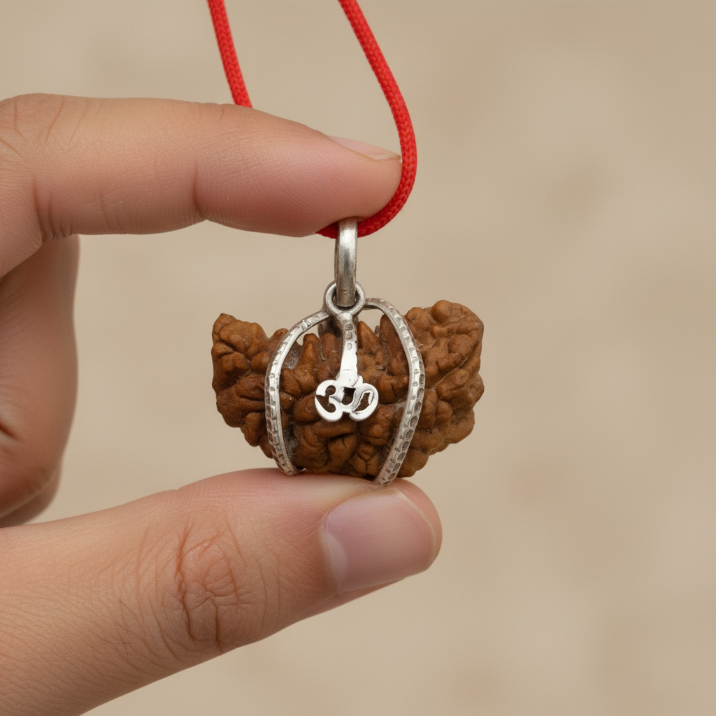 1 Mukhi Rudraksha Kaju Dana (Indian Origin) – Ultimate Consciousness & Leadership Medium Copper Cap