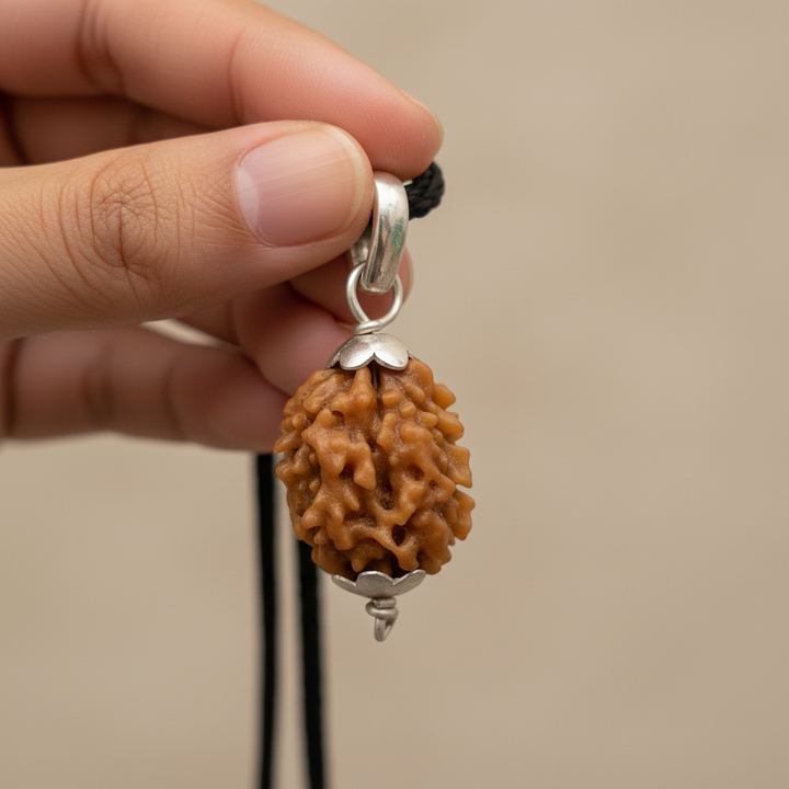 2 Mukhi Rudraksha Bead: Unity & Harmony (Indian / Nepal Origin) NEPAL Copper Cap