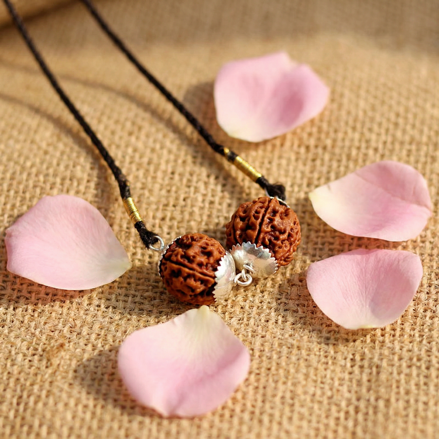 Gemini (Mithun) Business & Communication Bundle - 4 & 6 Mukhi Rudraksha Medium Copper Cap