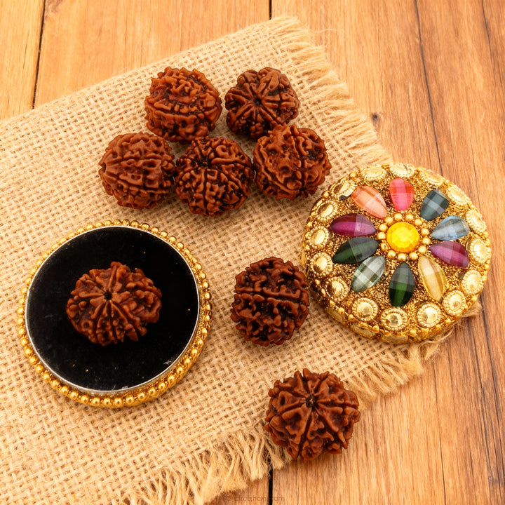 Vintage Designer Metal Trinket / Rudraksha Box | Box for Jewellery and Rudraksha Beads Collection | Rudraksha Box