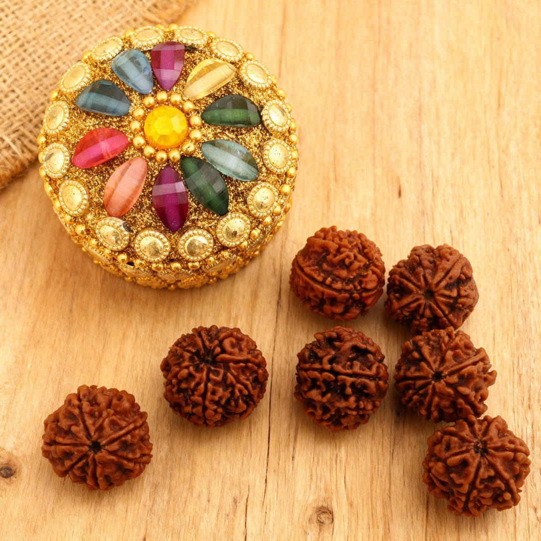 Vintage Designer Metal Trinket / Rudraksha Box | Box for Jewellery and Rudraksha Beads Collection | Rudraksha Box